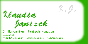 klaudia janisch business card
